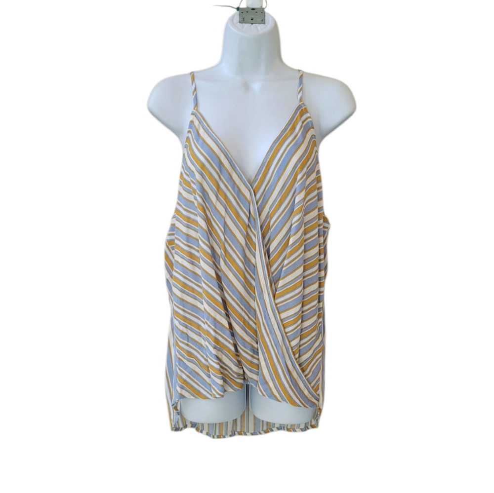 MARKET & SPRUCE Mac Striped Surplice Top Size XL